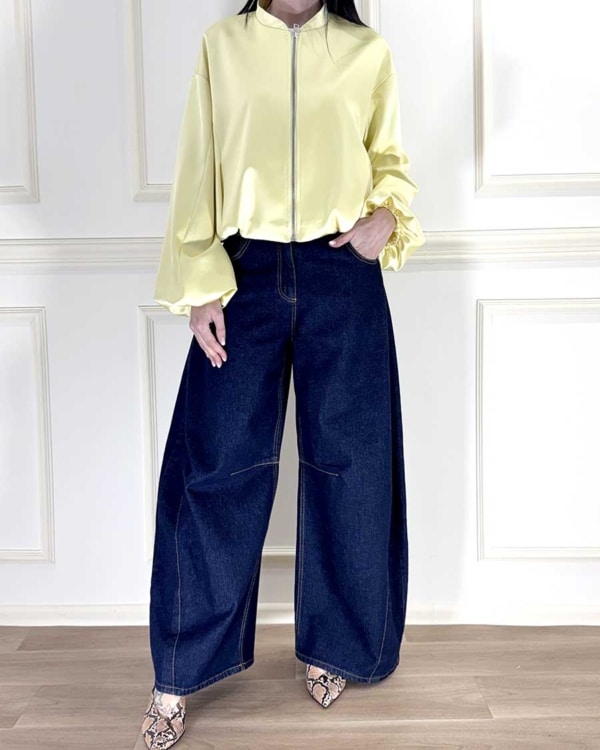 BOMBER IN SATIN ART. VHM3LBA - IMPERIAL - GIALLO