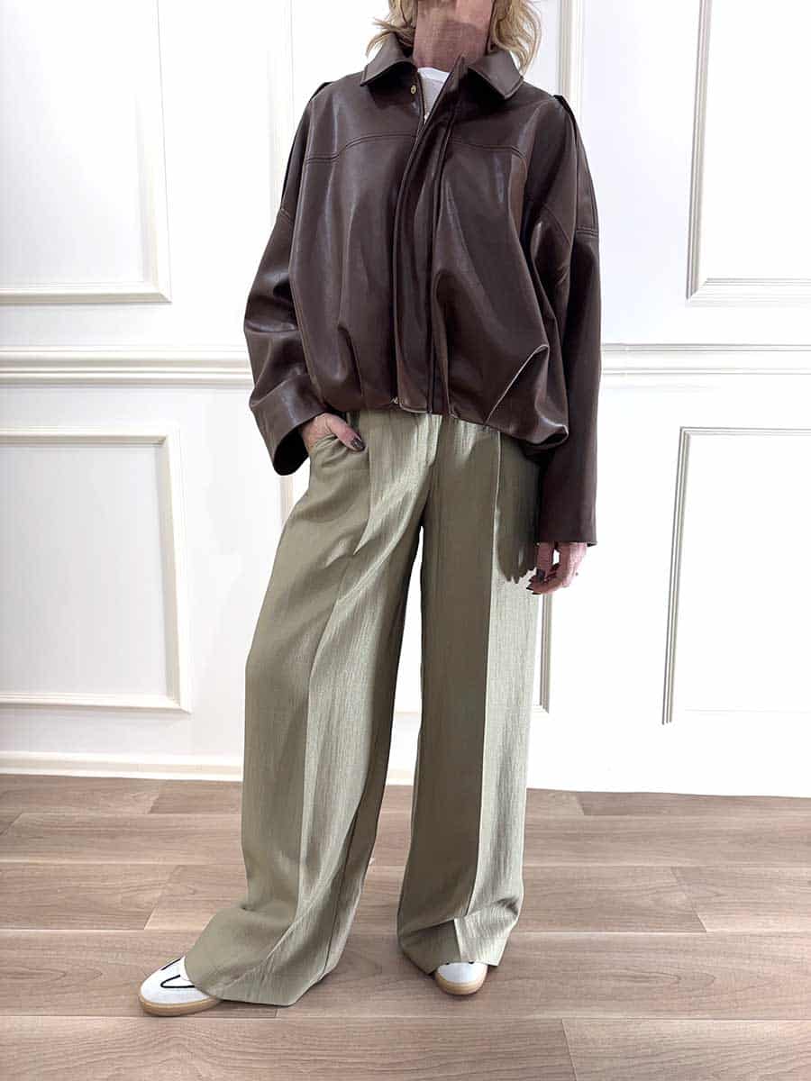 BOMBER IN SIMILPELLE TEXTURE INTRECCIATA ART. 26B4325 - TENSIONE IN