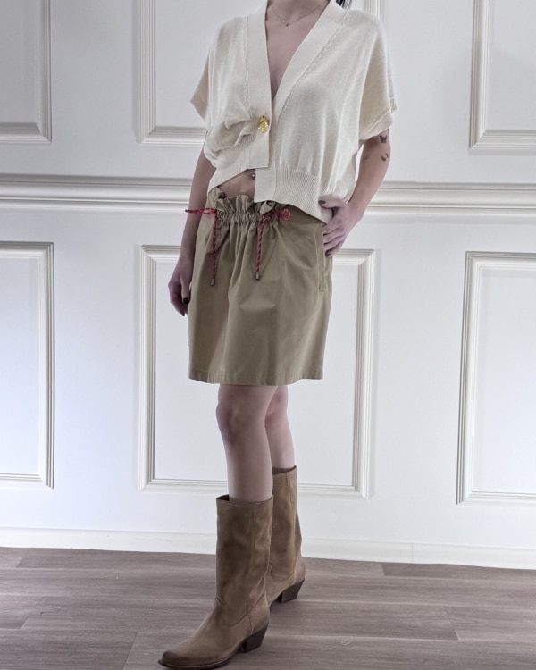 GILET OVER CHIUSURA ASIMMETRICA ART. PA5484 - TENSIONE IN