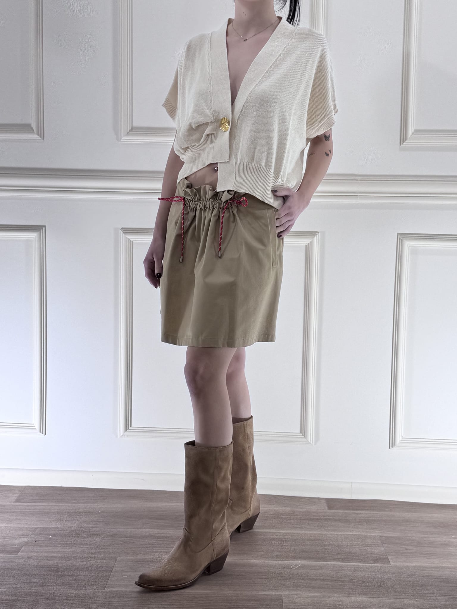 GILET OVER CHIUSURA ASIMMETRICA ART. PA5484 - TENSIONE IN