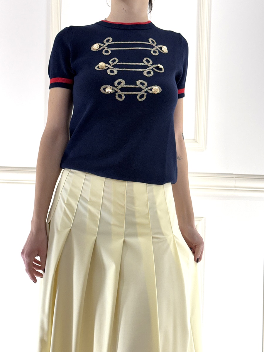 MAGLIA BOTTONI DORATI ART. P6HMJ11A418 - MOTEL