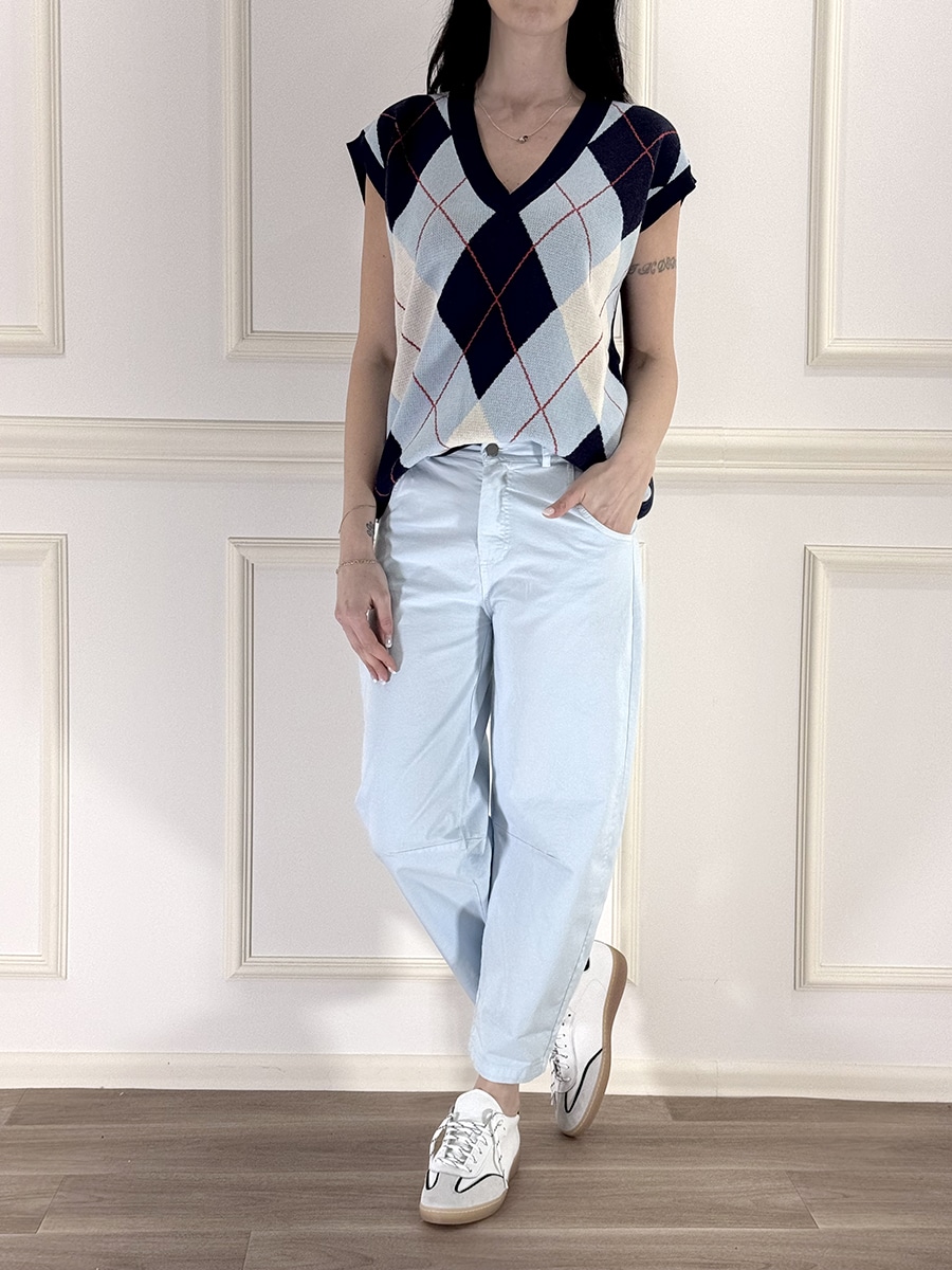 GILET ROMBI ART. SS26249MO - MOTEL - Blu