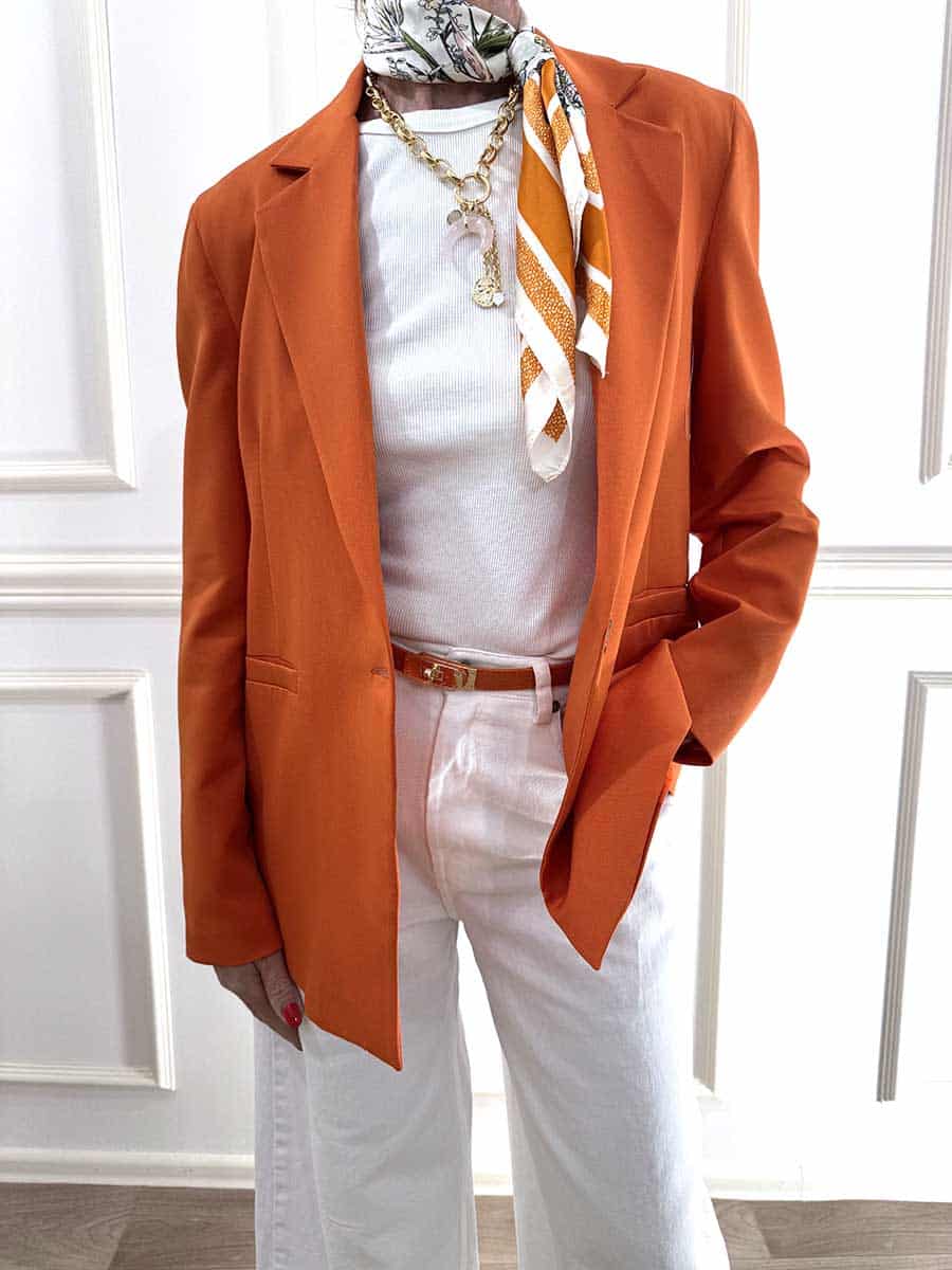 GIACCA UN PETTO ART. 10351 - SUSY MIX - ARANCIO, S