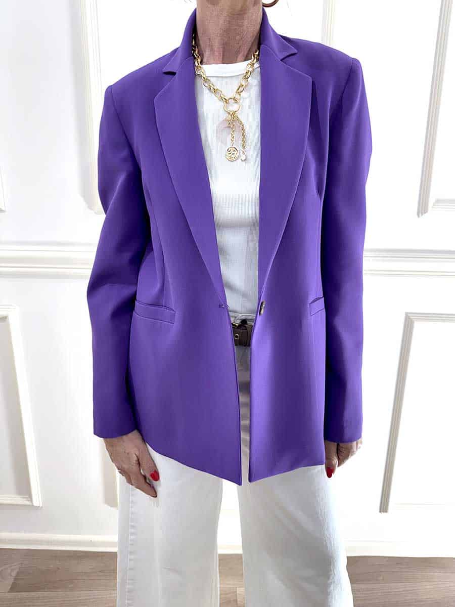 GIACCA UN PETTO ART. 10351 - SUSY MIX - VIOLA, S