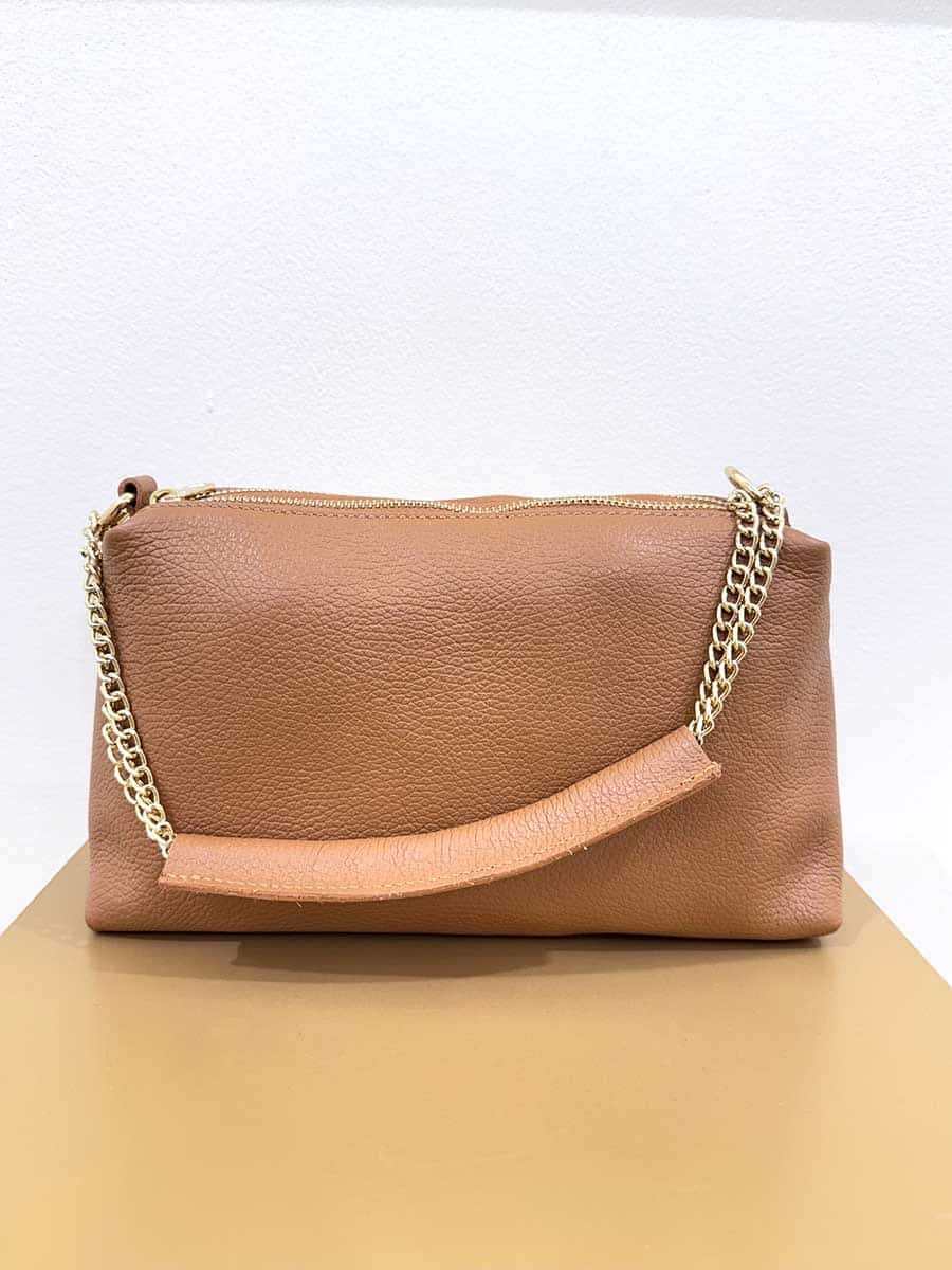 BORSA DOPPIO SCOMPARTO ART. 55639 - CUOIO