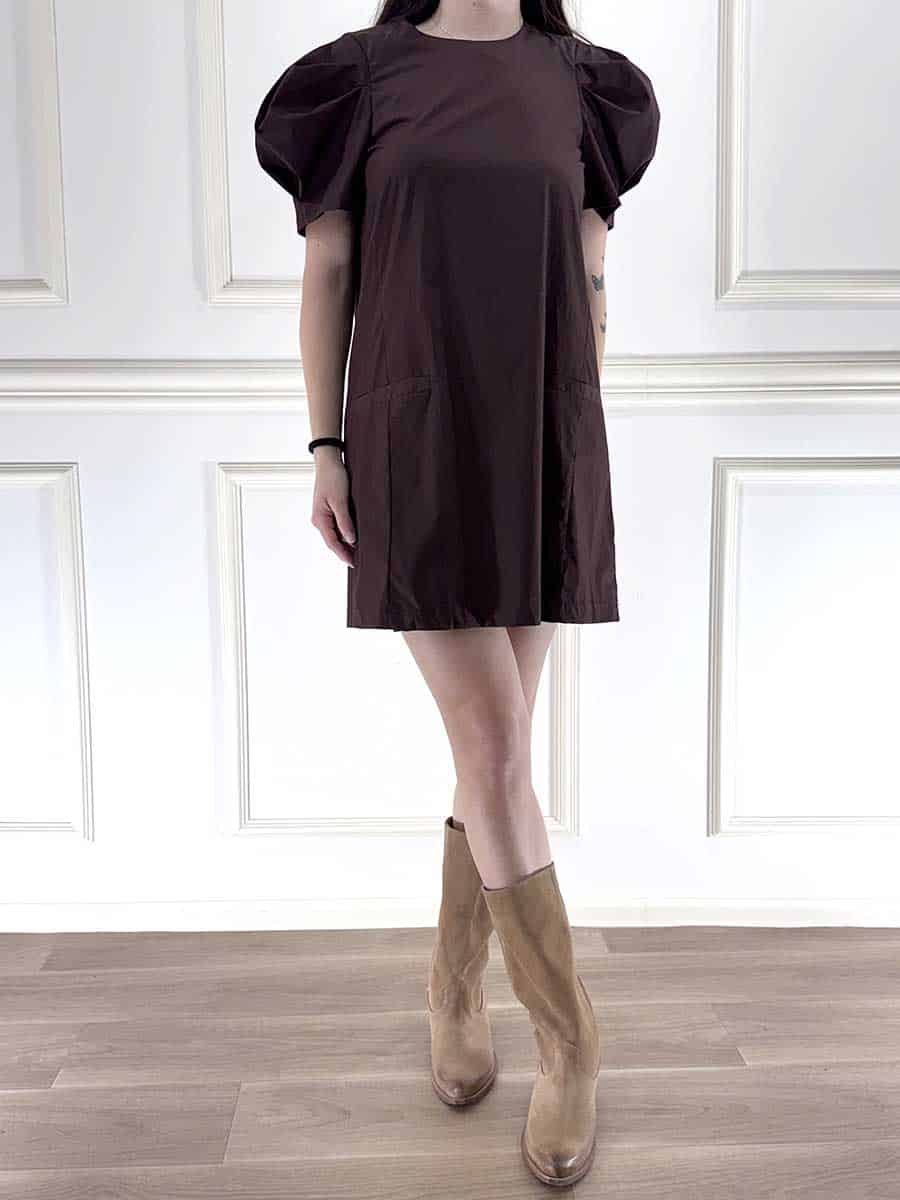 ABITO CORTO CON MANICHE A SBUFFO ART. S26AA00 - MORO, S