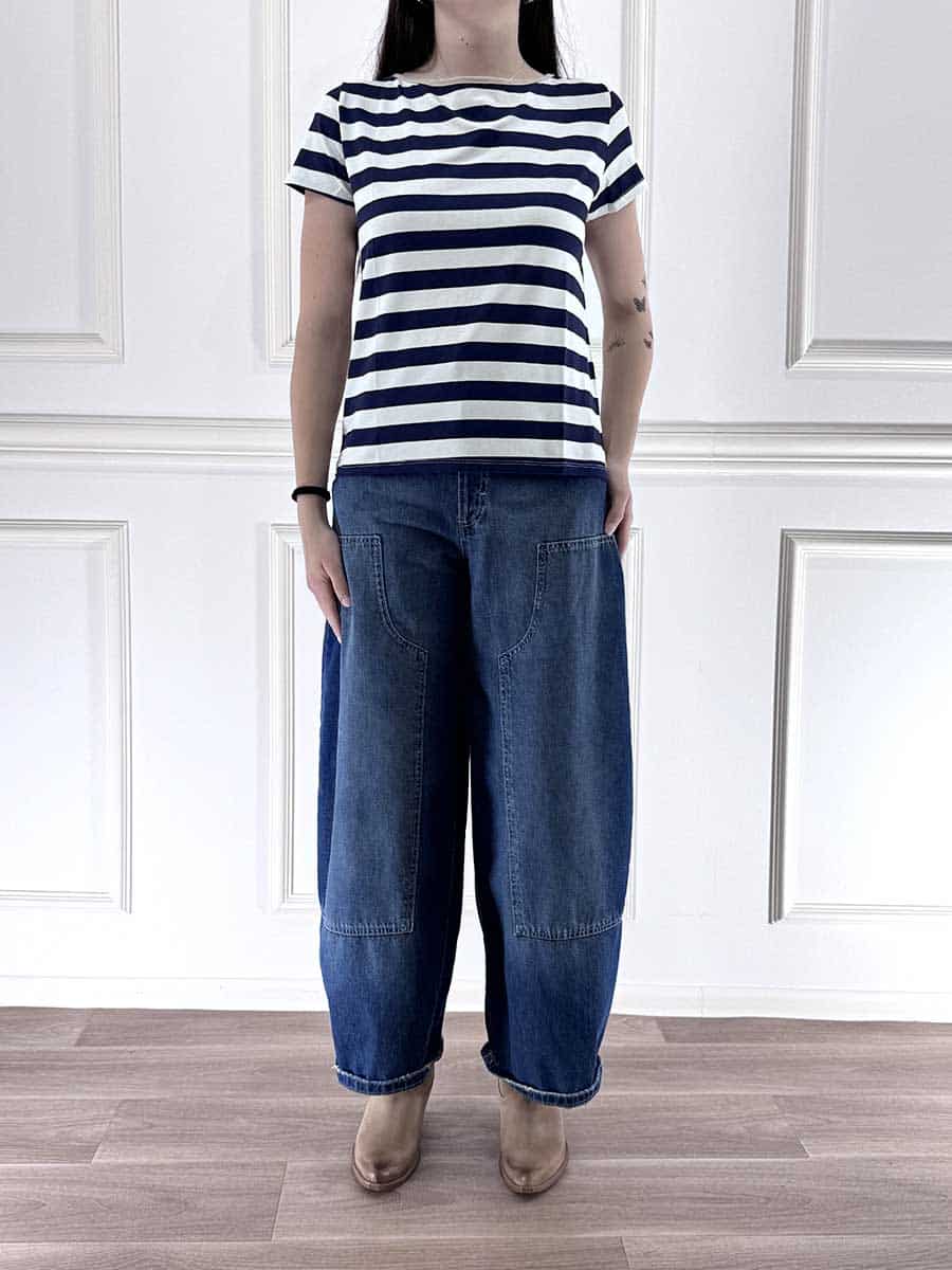 T-SHIRT A RIGHE ART. 12126 - SUSY MIX