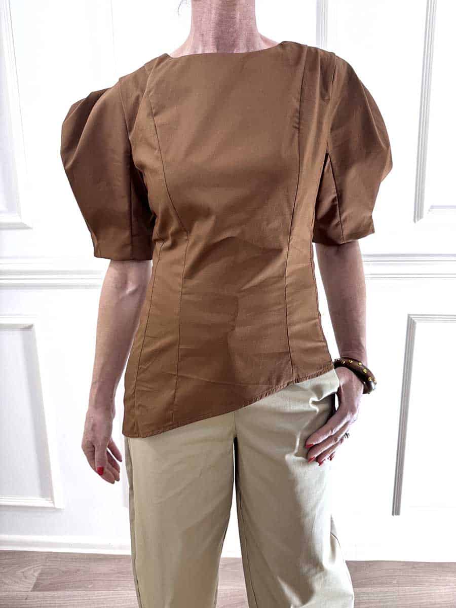 TOP MANICA A PALLONCINO ART. 39177 - TENSIONE IN