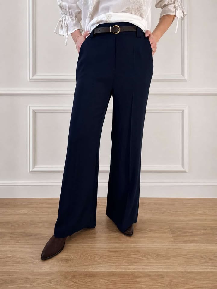 PANTALONE FLUIDO ART. T1316U136 - SUSY MIX - M, Blu