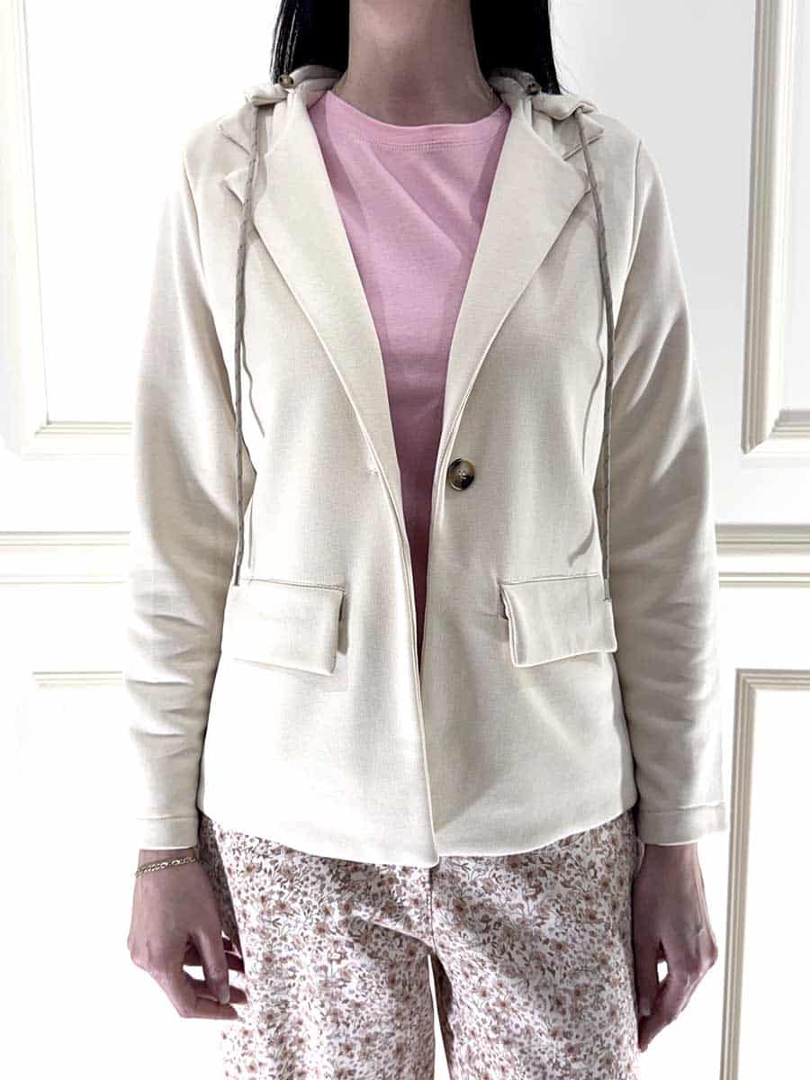 GIACCA IN FELPA CON CAPPUCCIO ART. S26M541 -SUSY MIX - BURRO, M