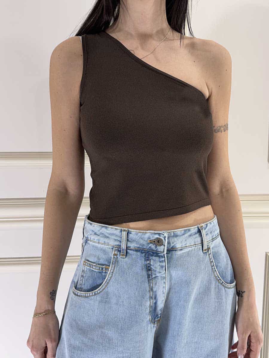 TOP MONOSPALLA ART. 8803326 - SUSY MIX - MORO