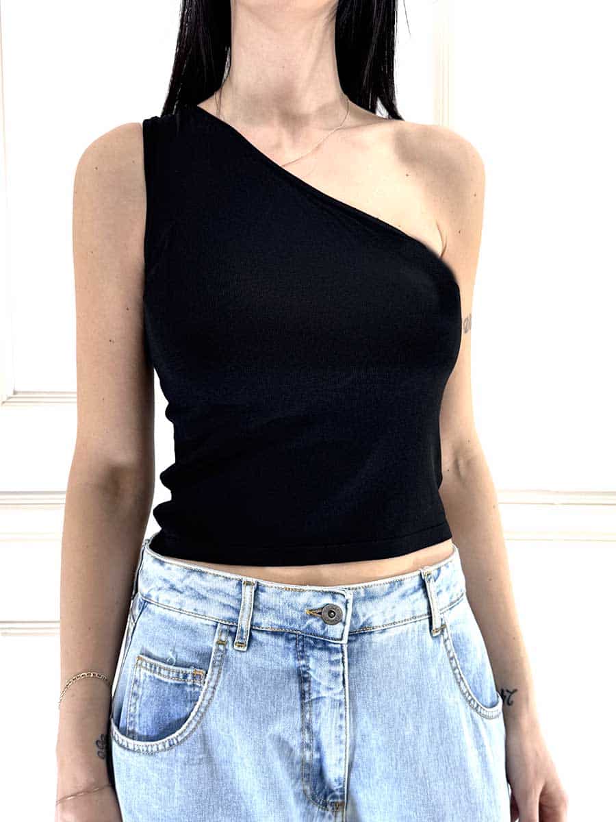 TOP MONOSPALLA ART. 8803326 - SUSY MIX - NERO
