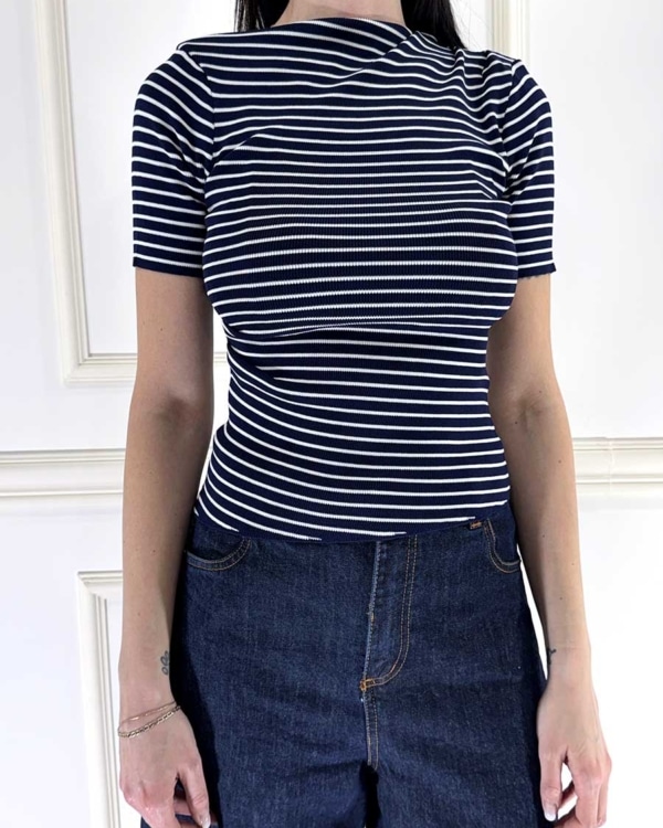 MAGLIA RIGATA ART. 88065 - SUSY MIX - Blu