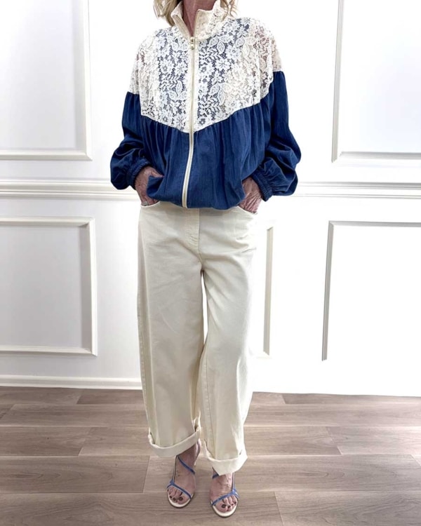 BOMBER PIZZO E CHAMBRAY ART. TAB2066 - VICOLO - S