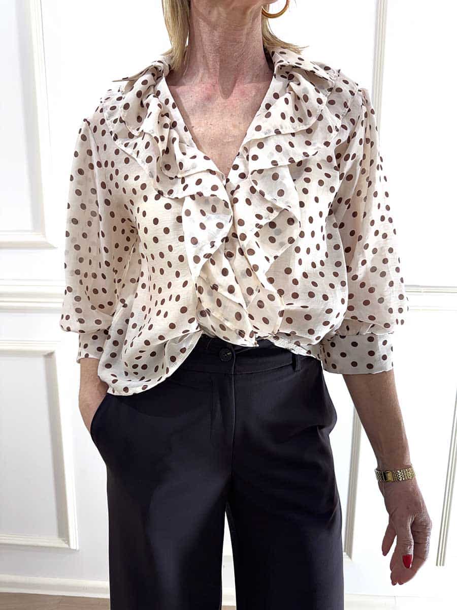 CAMICIA A POIS CON ROUGES ART. PP377T262F4 - SUSY MIX