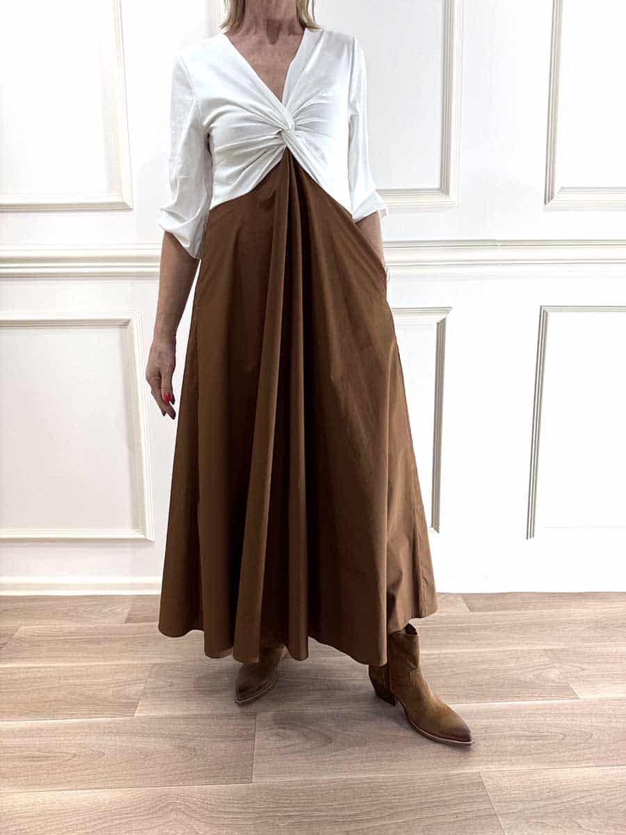 ABITO BICOLOR CON NODO ART. 39055 - TENSIONE IN