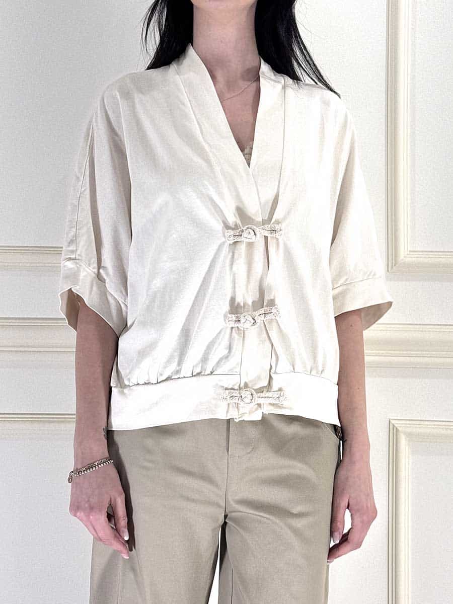 CARDIGAN KIMONO CON ALAMARI ART. 562211 - SUSY MIX