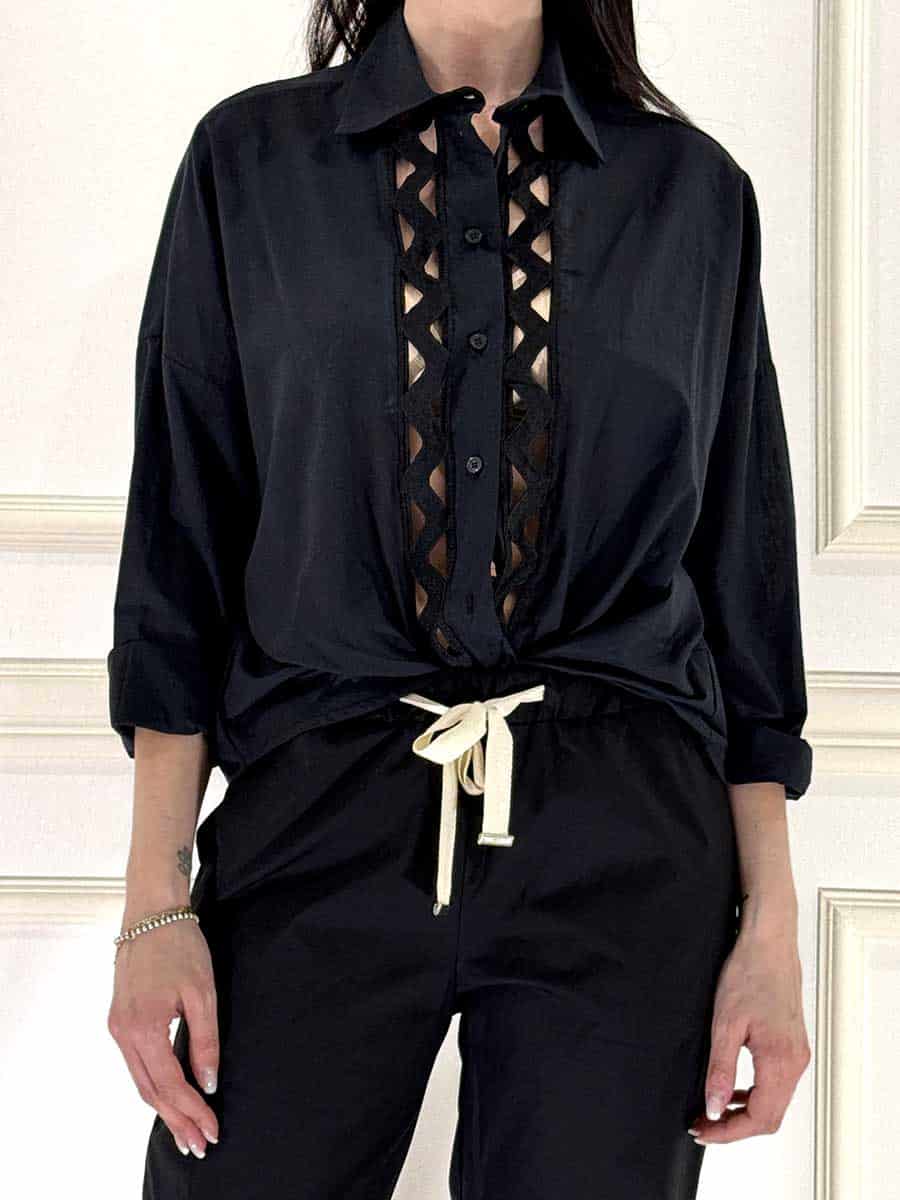 CAMICIA CON RICAMI ART. S26M6461 - SUSY MIX - S