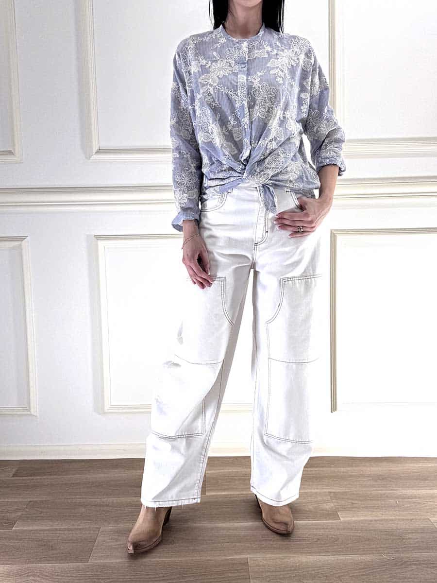 CAMICIA GESSATA CON PIZZO ART. S26M660 - SUSY MIX