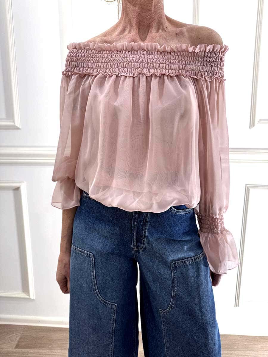 BLUSA SCOLLO SHIFFER ART. C10295AT - TENSIONE IN