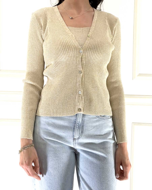 CARDIGAN COSTINE IN LUREX ART. 26212 - SUSY MIX