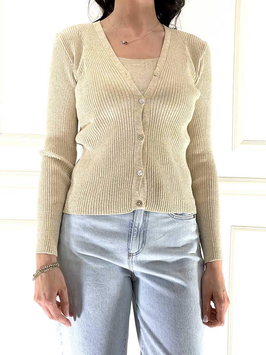 CARDIGAN COSTINE IN LUREX ART. 26212 - SUSY MIX