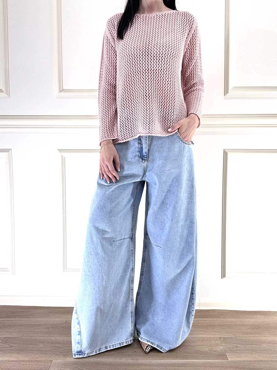 MAGLIA BARCHETTA TRAFORATA ART. 61120 - SUSY MIX