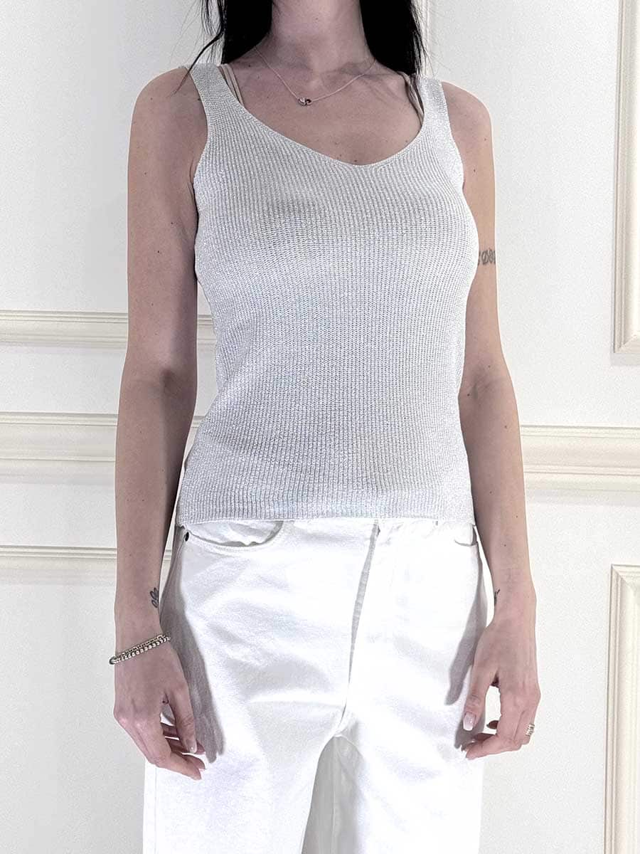 CANOTTA IN LUREX ART. 26189PL - MOTEL