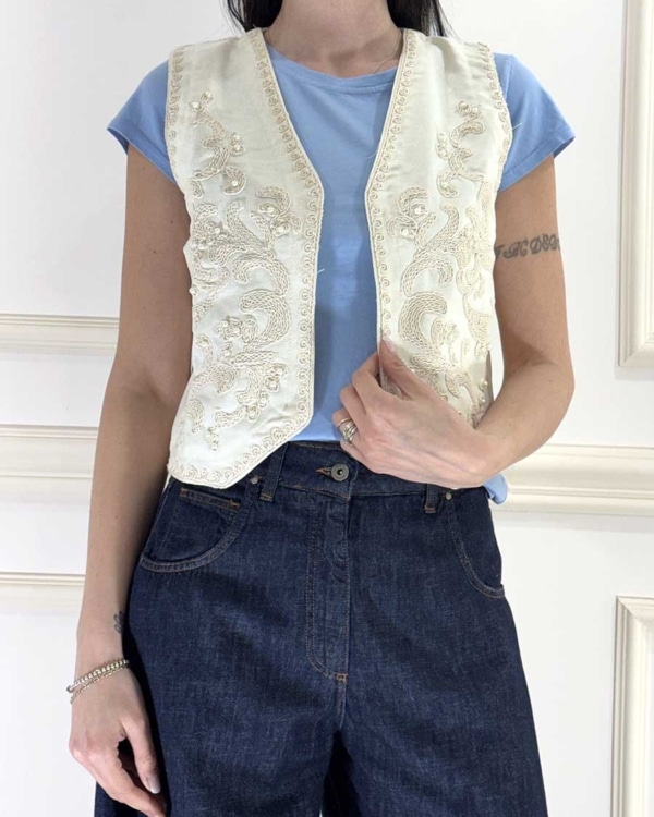 GILET RICAMATO ART. 780021 - SUSY MIX