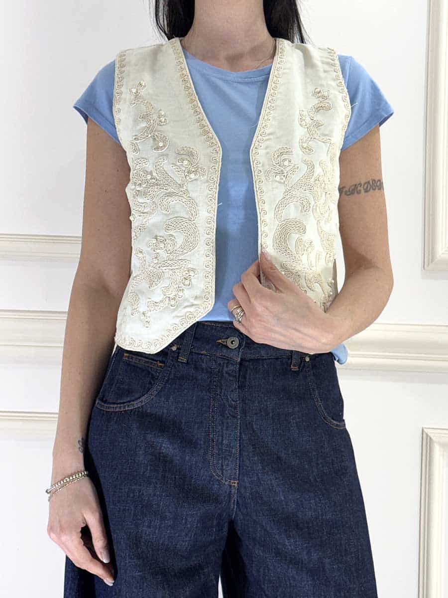 GILET RICAMATO ART. 780021 - SUSY MIX