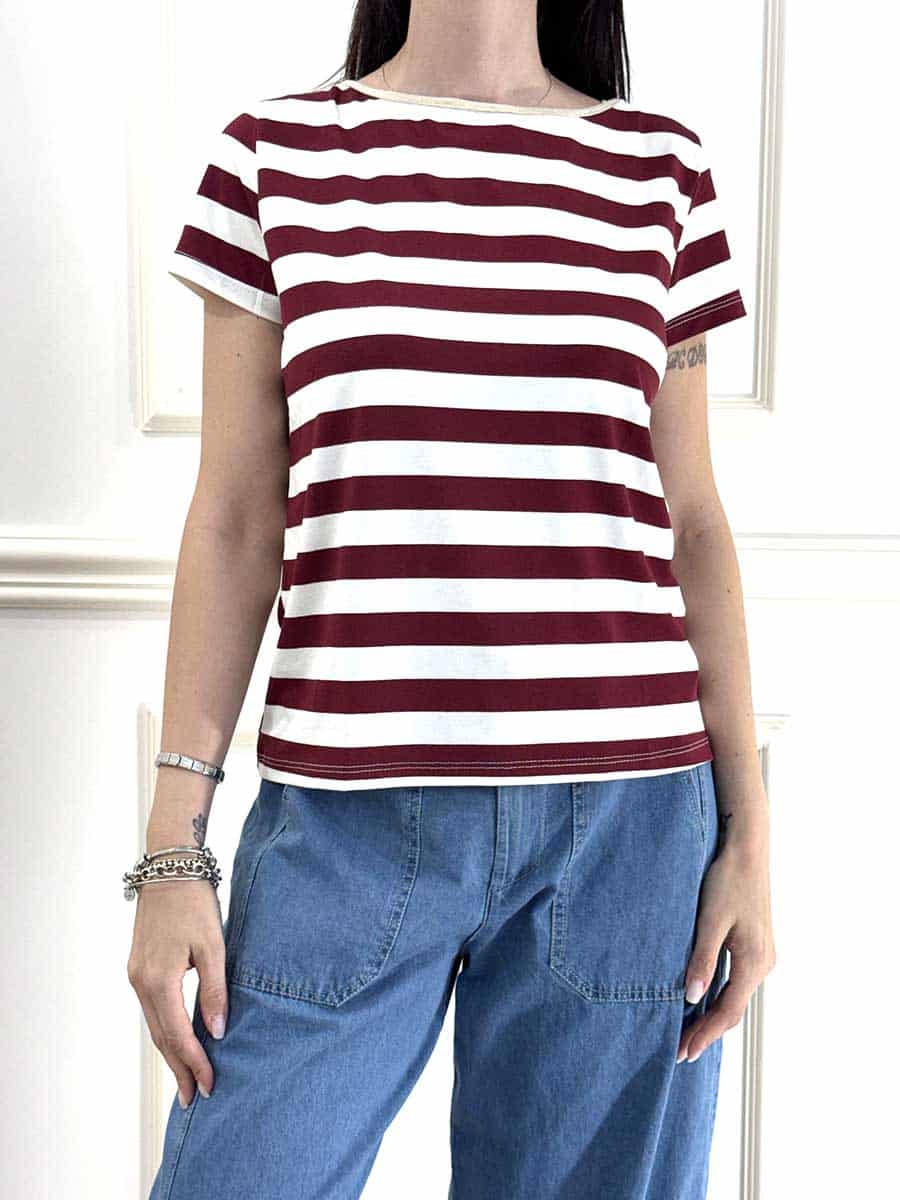 T-SHIRT A RIGHE ART. 12126 - SUSY MIX - fico
