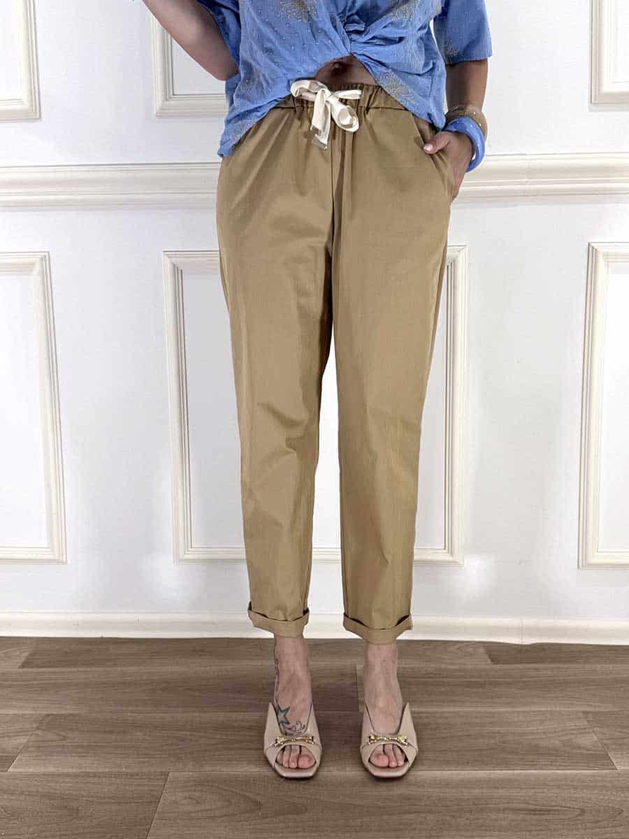 PANTALONE IN COTONE ART. TAB1761 - VICOLO - DESERTO, M