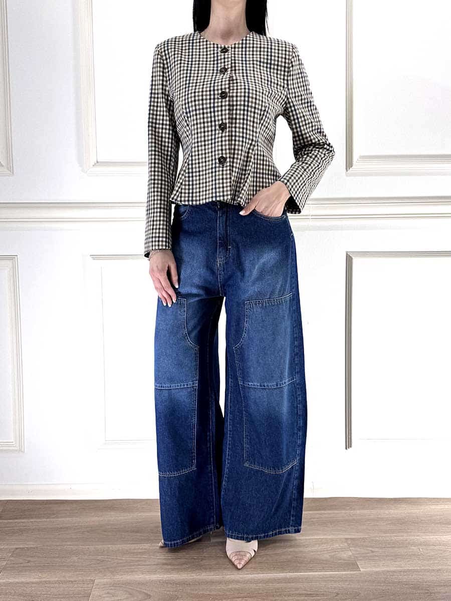 GIACCA SFIANCATA A QUADRETTI ART. 26B4526 - TENSIONE IN