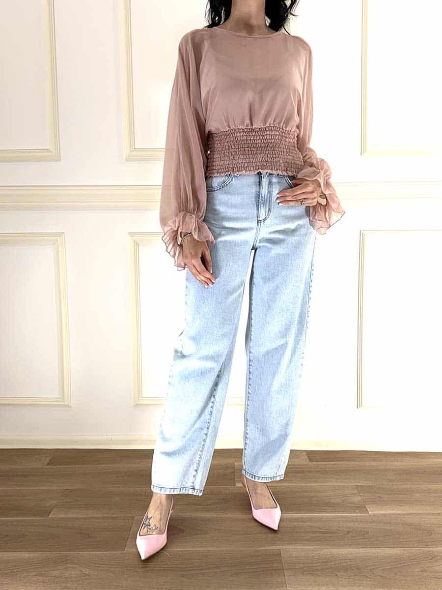 BLUSA VELATA ART. C50533AT - TENSIONE IN