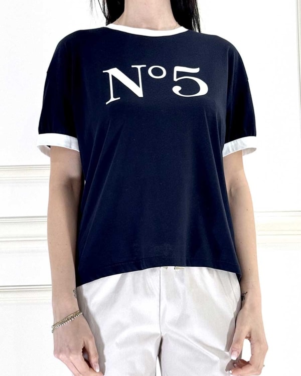 T-SHIRT N 5 BLU ART. 26M4748 - TENSIONE IN