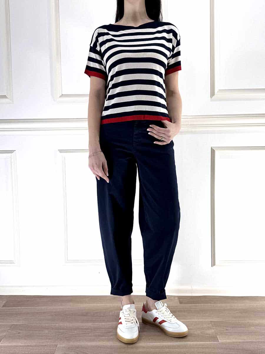 T-SHIRT BARCHETTA RIGATA ART. 61198 - SUSY MIX