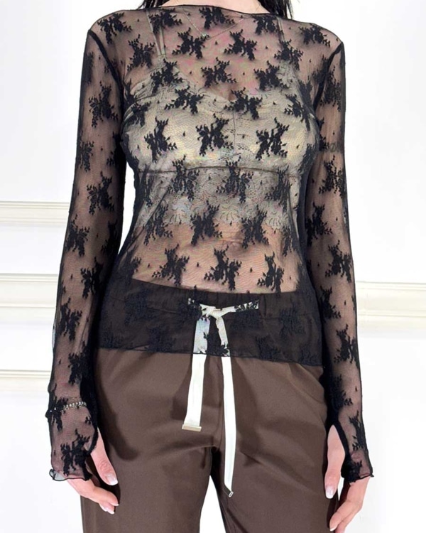 MAGLIA PIZZO ART. 10997 - SUSY MIX - NERO