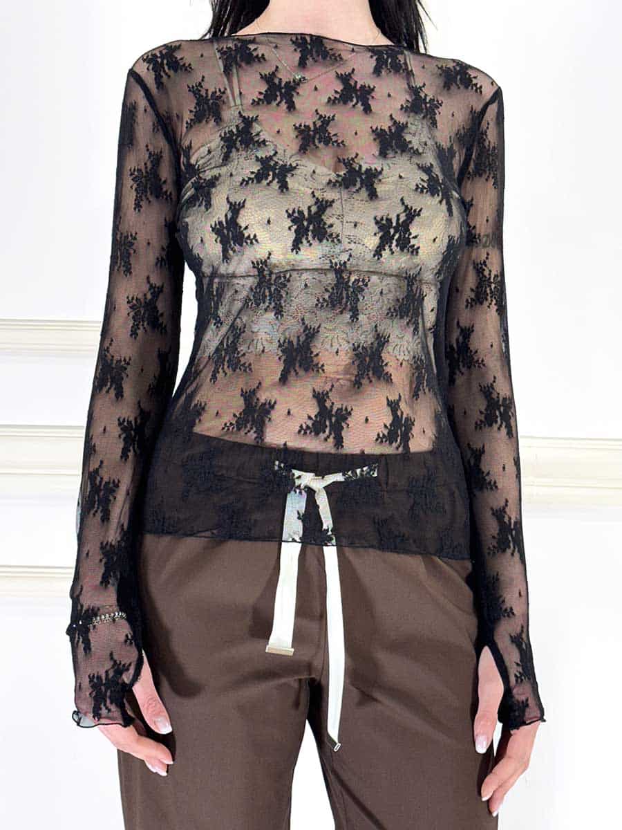 MAGLIA PIZZO ART. 10997 - SUSY MIX - NERO