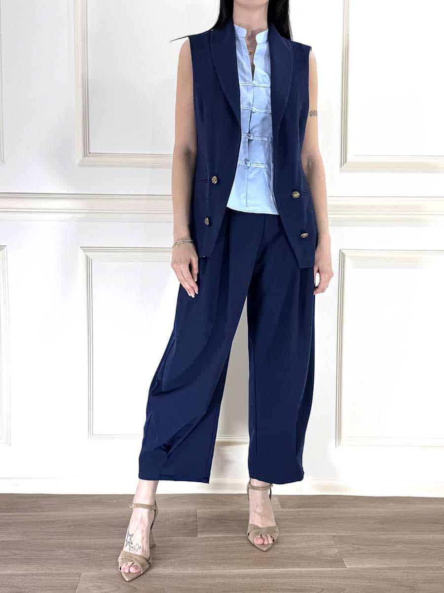 PANTALONE CON PIEGHE ART. 1035711 - SUSY MIX