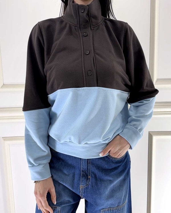 FELPA BICOLORE ART. 26M4390 - TENSIONE IN