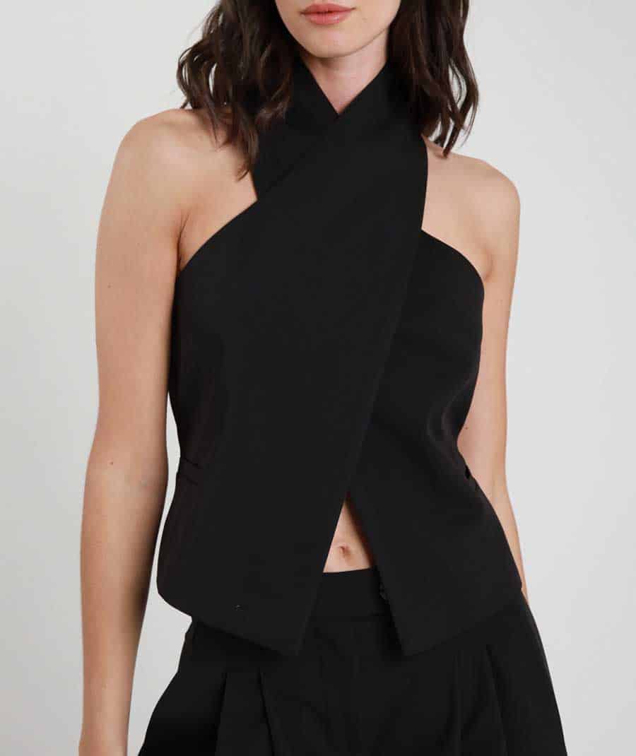 GILET INCROCIATO ART. G6083MF - SUSY MIX - M, NERO