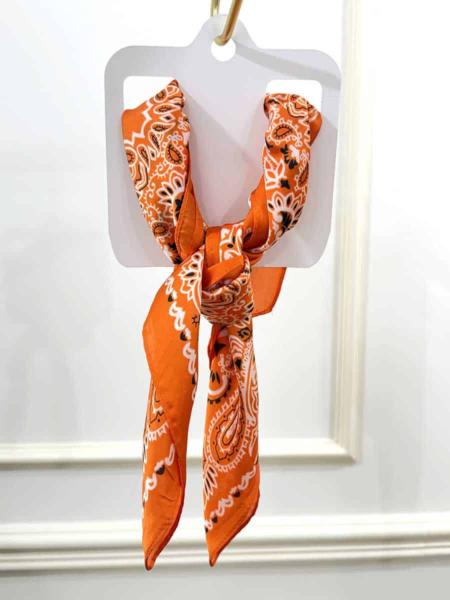 FOULARD SATINATO FANTASIA ART. 5889 - ARANCIO