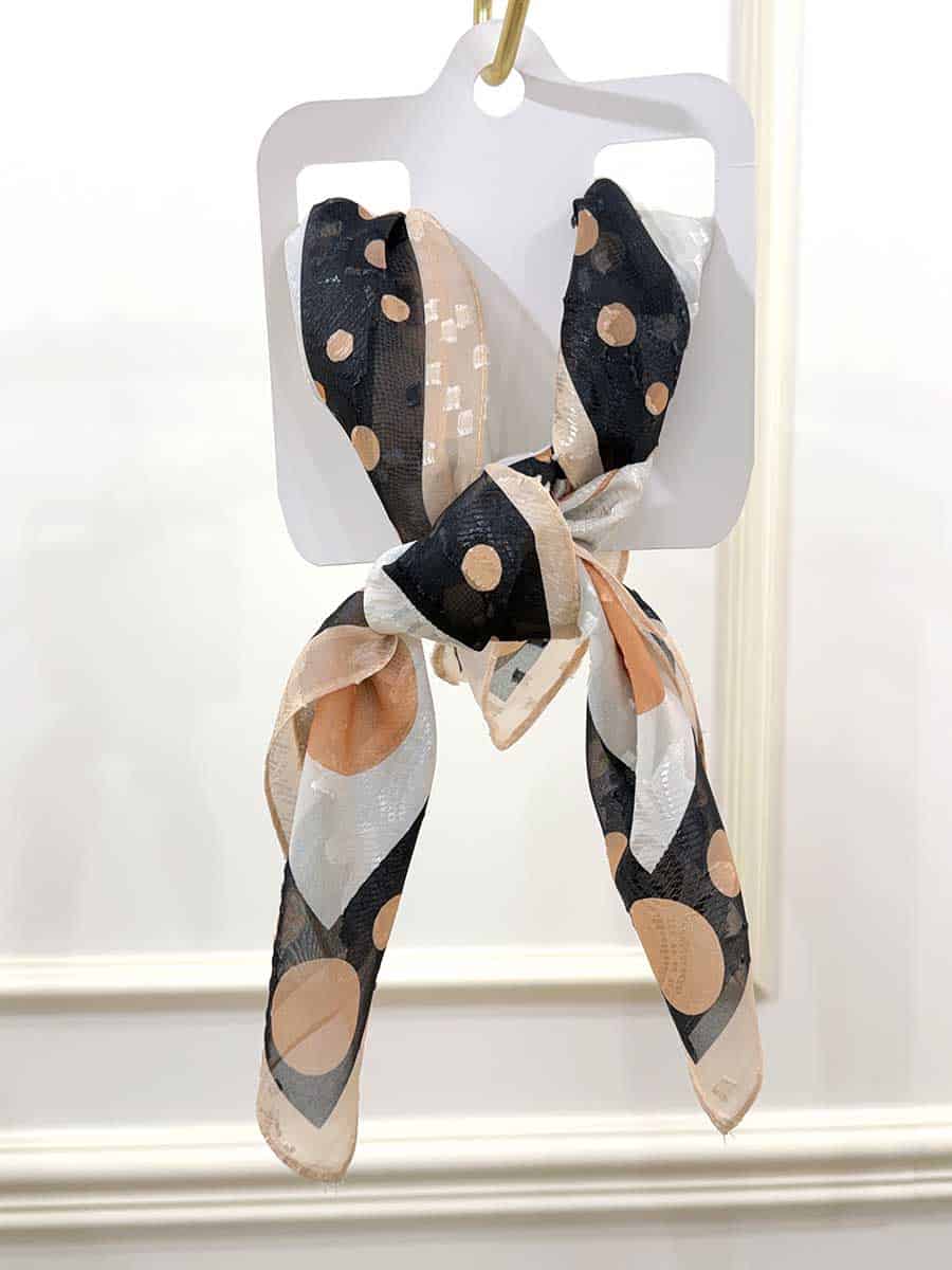 FOULARD SATINATO FANTASIA ART. 5889 - A POIS NERO