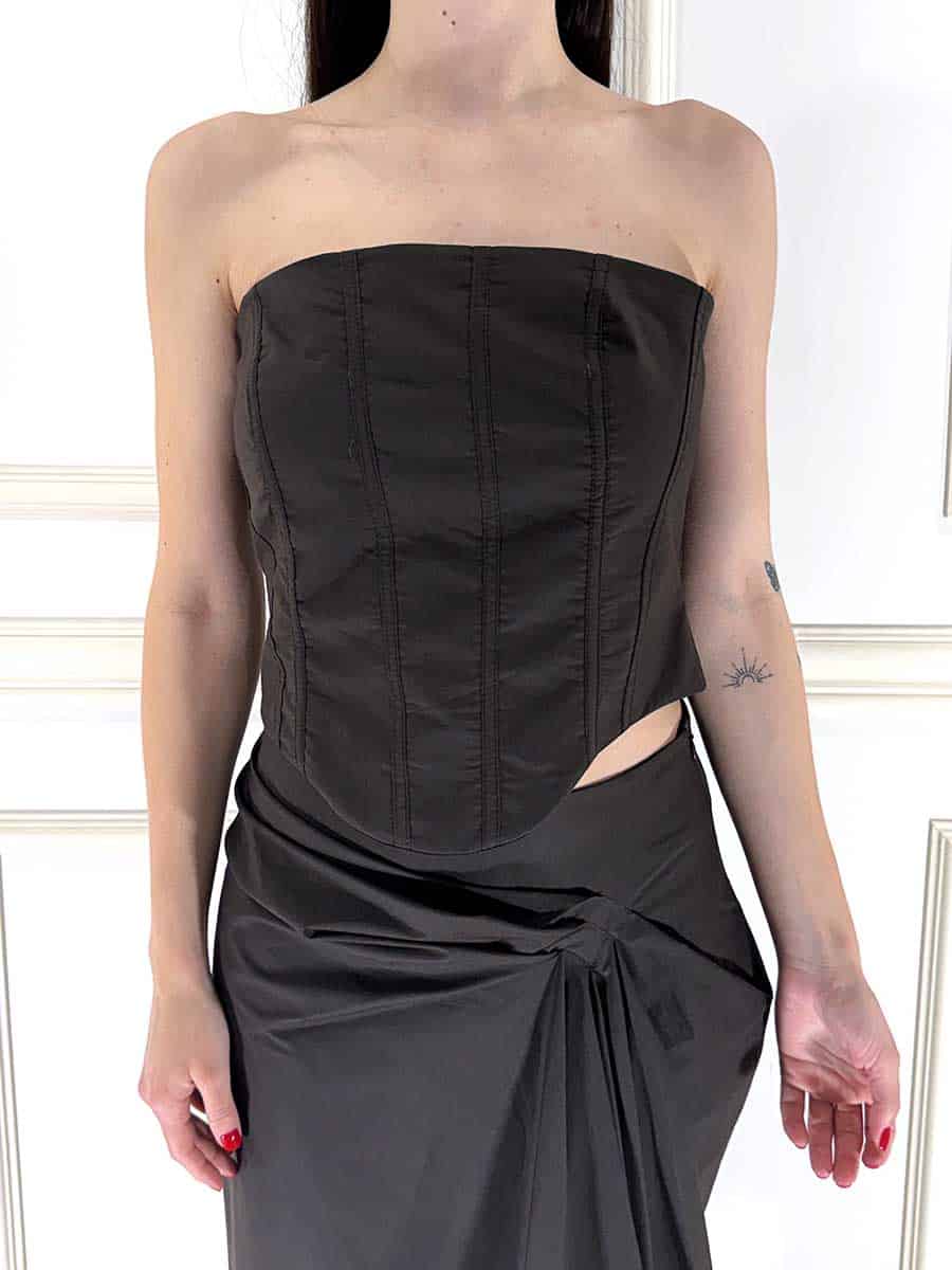TOP CORSETTO STRUTTURATO MORO ART. 39399