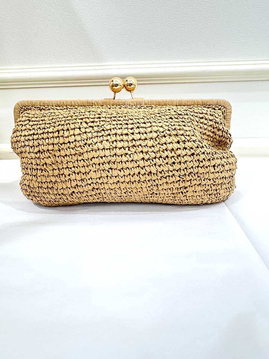 CLUTCH INTRECCIATA NATURALE ART. 4333