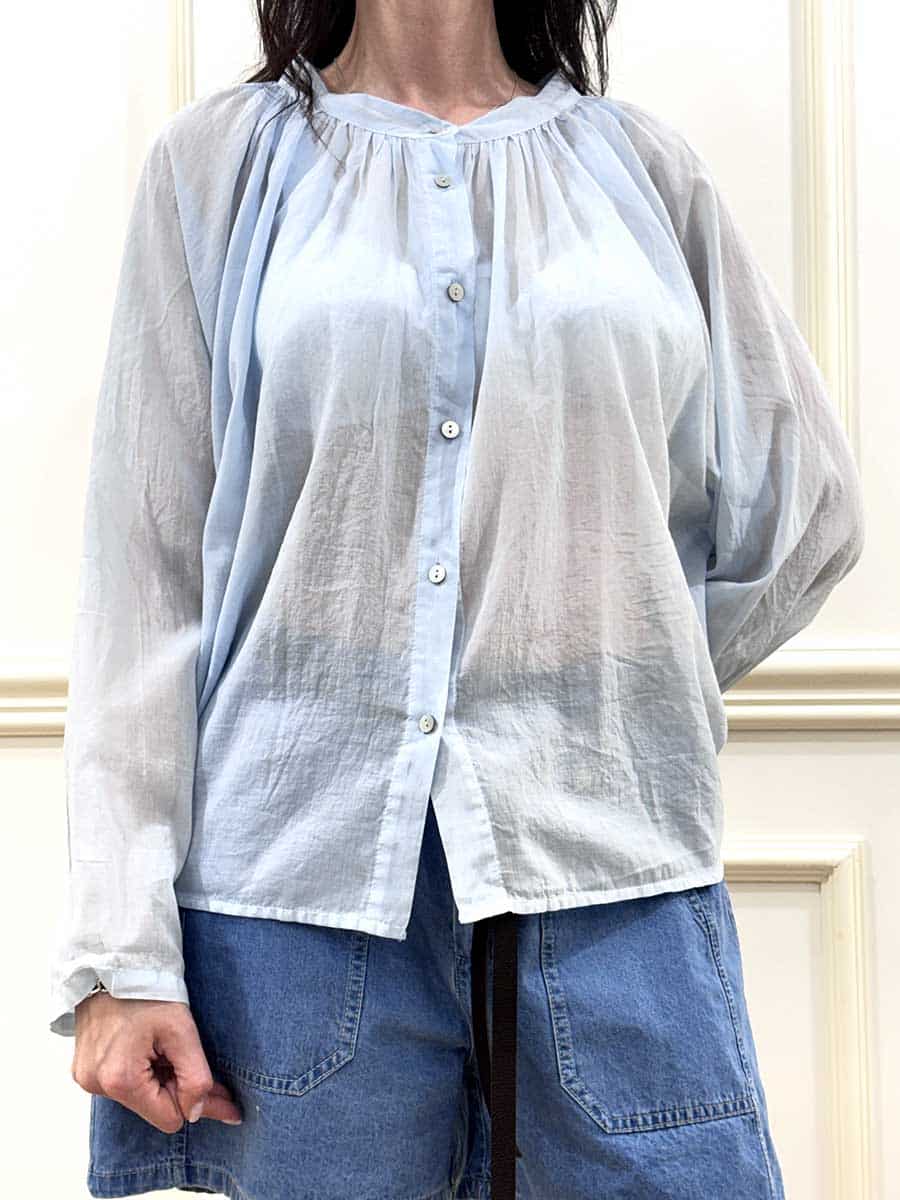 CAMICIA IN MUSSOLA ART. 60687C - SUSY MIX - AZZURRO