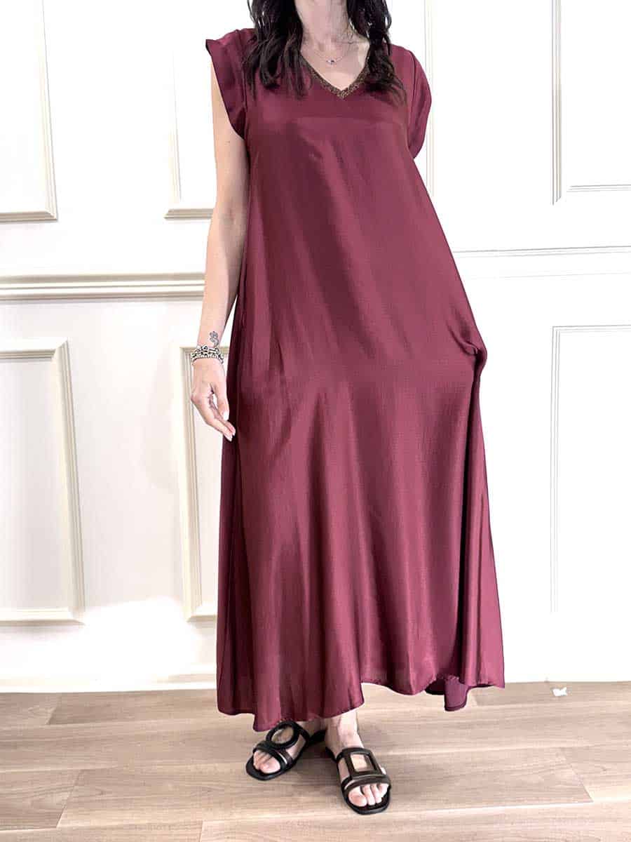 ABITO SATIN ART. F7105A05Q/PE26PR - MOTEL