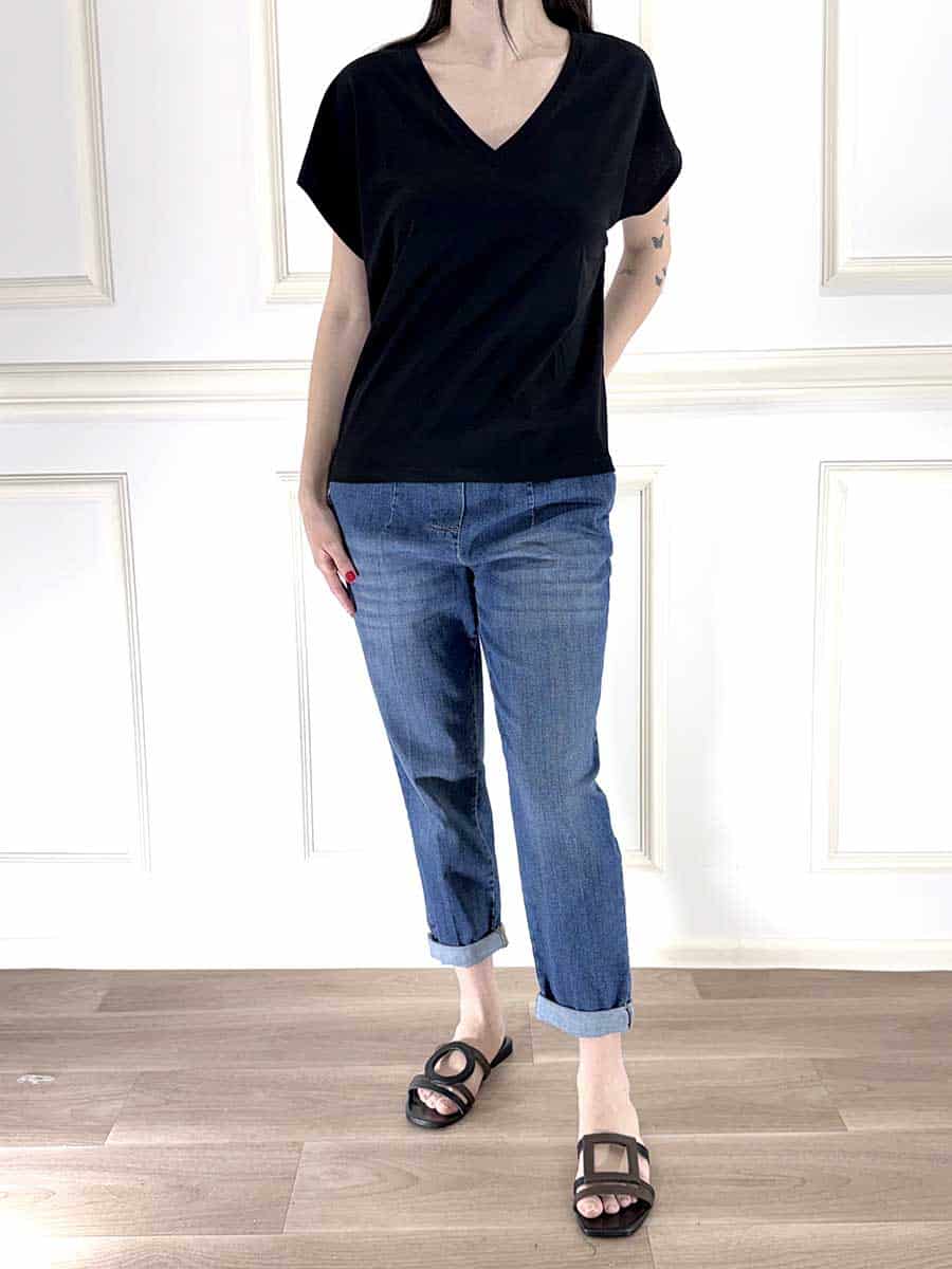 T-SHIRT SCOLLO V ART. SH000905 - SUSY MIX