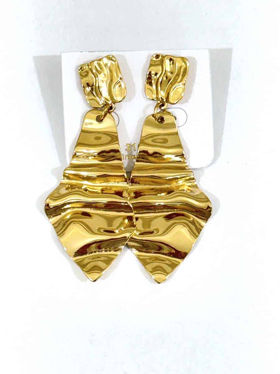 ORECCHINI FOGLIA COLOR ORO ART. EA780