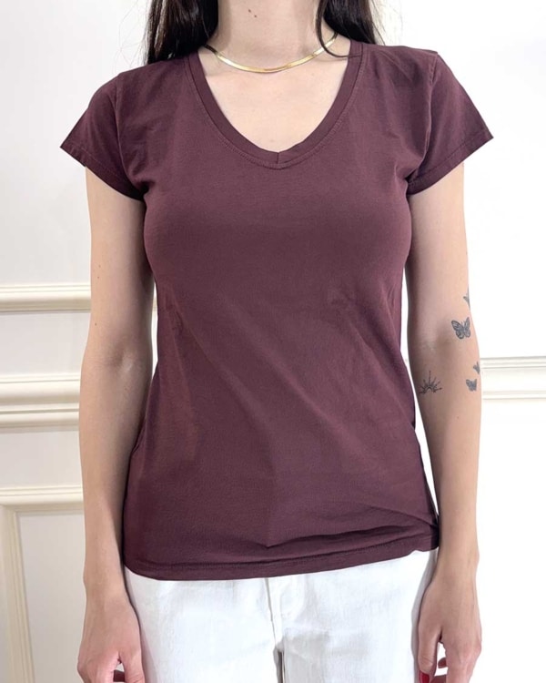 T-SHIRT BASIC SCOLLO V ART. 2695 -SUSY MIX